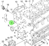 Nanni Diesel 970301907 - Cylindrical Dowel Pin for Engine Block