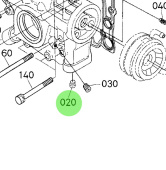 Bukh 16241-9602-0 - Gear Case Plug for EPA28, EPA36, and EPA48 Drives