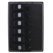 Euromarine Waterproof Electrical Panel - 6 Positions - Black