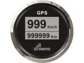 Wema 110907 - Silverline GPS Speedo Digital 52mm Black 60kn - 110km/h