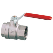 Guidi Lever Ball Valve F-F, Full Flow, Nickel-Plated Brass, BSPP
