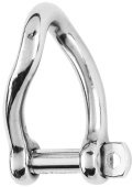 Wichard Self-Locking Twisted Shackle 316L Stainless Steel – Forged Torso Shackle