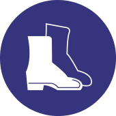 Marine Foot Protection Must Be Worn Safety Sticker, Safety Boot Symbol, Soft PVC