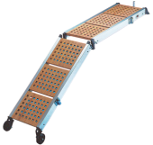 Allpa Aluminum Gangway With Wheels & Wooden Tread, 2-Piece, 260x36cm