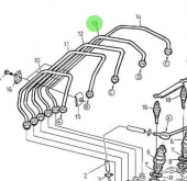 Nanni Diesel 970307764 - Fuel Injection Pipe for 5.280HE Engines