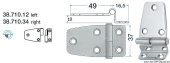 Osculati 38.710.34 - Overhang Hinge Right 65,5x37 mm