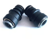 Flojet 20381060 - Black Plastic Poly Tube Fittings With Viton O-Rings 3/8in