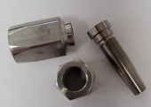 Parker 30-0786 3/8" Reusable High-Pressure Hose End, 316 Stainless Steel & Titanium