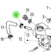 Nanni Diesel 970307103 - Pipe Band Clamp for Fresh Water Pump and Oil Cooler Systems