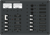 Blue Sea 8076 - Panel 120V AC 13 pos. with Main V/Ammeter (Replaces 8076B-BSS)