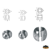 E. Polipodio Zinc Shaft Collar Anodes, Shaft Ø18–85 mm