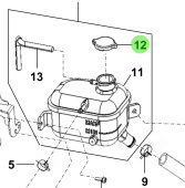 Bukh 25330-2E100 - Expansion Tank Cap Assembly for R210J Engines
