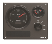 Vetus MP22BN12A - Instrument Panel MR22, 12V, 2 Instruments (0-4000 rpm), Cream Dial