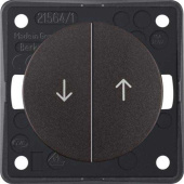 Berker Blind Series Impulse Push Button With Arrow - Brown Matt