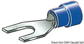 Osculati Pre-Insulated Fork Terminals for 1-6 mm² Cables, Opening Ø4.3-6.4 mm, Pack of 100
