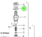 Nanni Diesel 970302826 - Injector Nozzle Washer for HE and N Series Engines