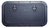 Allpa Aluminum Hatch, Outer Size 350x600mm, Cut Out Size 286x537mm, Gray Ral 9006, Powder Coated