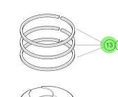 Steyr Z002060-0 - Piston Ring Set for MO-Series Steyr Engines