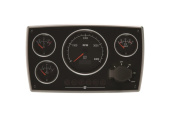 Vetus MPA34BS4 - Instrument Panel MPA34, 24V, 4 Instruments (0-4000 RPM), Black Dial