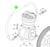 Steyr 2205526-1 - Oil Supply Pipe Assembly for Air Compressor on M160068 Engines