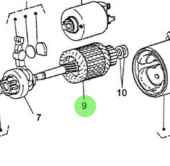Nanni Diesel 970307583 - Starter Motor Armature for HE Series Engines