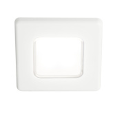 Hella Marine 2JA 015 014-111 - White EuroLED 75 Square LED Down Lights, 24V DC, White Plastic Rim