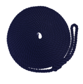 Allpa Braided Mooring Rope With Eye Made Of Polypropylene, Ø8mm, L=4500mm, Blue