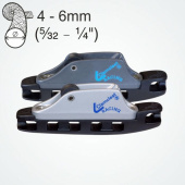 Clamcleat CL827-36 Aero Cleats with CL236 Mk1 Roller Fairlead for 4–6 mm Rope