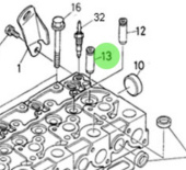 Nanni Diesel 970301940 - Exhaust Valve Guide for Cylinder Head