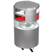 Lopolight 300-036+012G2+014G2 - Navigation Light 5NM Masthead + 2NM 360° White + 360° Red, Silver