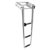 Lalizas 99503 - Platform Ladder, Telescopic, 3 Steps, Stainless Steel 316, 220x880mm