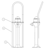 Lewmar 89400028 - Guardrail Classic Kickback Full