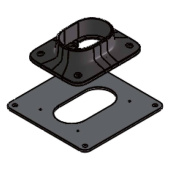 Norsap P19073 - Action/Impulse Rail Adapter Plate Oval Column