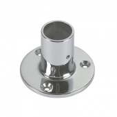 Foresti & Suardi Chromed Brass Straight Round Pulpit Base Plate Ring, Ø22–25 mm