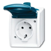 Wall Socket Turqoise Single