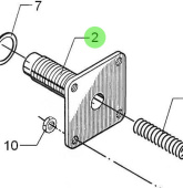 Bukh 008E2347 - Stop Solenoid Mounting Bracket for DV24RME, DV29RME, and DV32 Engines
