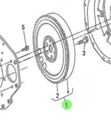 Nanni Diesel 970302807 - Complete Flywheel for 4.150HE and N4.38 Engines
