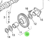 Nanni Diesel 970302800 - Camshaft Idler Gear Assembly for HE and N Series Engines