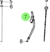 Nanni Diesel 970313948 - Oil Level Gauge Guide Sub-Assembly for Oil Pan