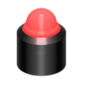 Lopolight 301-411ST-B - Obstruction Light, Red, Hemispherical, Double