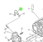 Nanni Diesel 970302120 - Water Return Pipe 2 for Cylinder Head