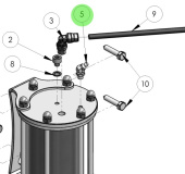 Alamarin Jet P0404 - M6 Grease Nipple for Automatic Lubrication Units