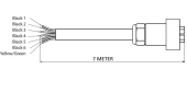 Vetus ECG7/6 - Electric Gear Cable, 6 Wires, 7 meter