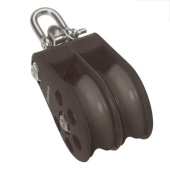 Barton N16220 – Double Reverse Shackle Block Size 6 64mm, Ball Bearing, 2x Ø64mm Sheaves, Max Rope 14mm