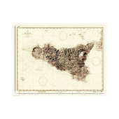 Historical Map Of Sicily Island