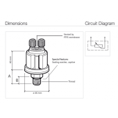 VDO VDO Sensor - Oil Pressure - B3 25 Bar - 3/8-18 Dryseal