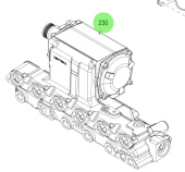 Steyr Z026104-0 - Painted Intercooler Assembly for Steyr SE Series Engines