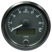 VDO A2C3832990032 - SingleViu Tachometer 4.000 RPM Black 80mm Amber Lighted w/ Red Pointer