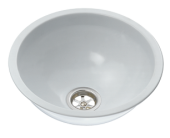Allpa Stainless Steel Sink, White Epoxy Finish, Round, Outside Ø290mm, Depth 120mm