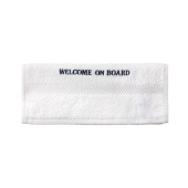 Captain's Collection Guest Towel Welcome On Board Embroidered 30 x 50 cm White